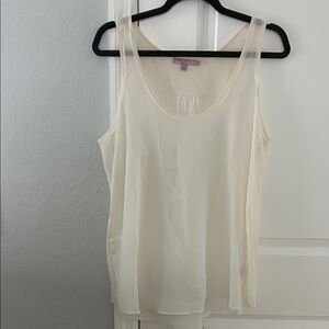 Calypso St. Barth Cream Sleeveless Blouse